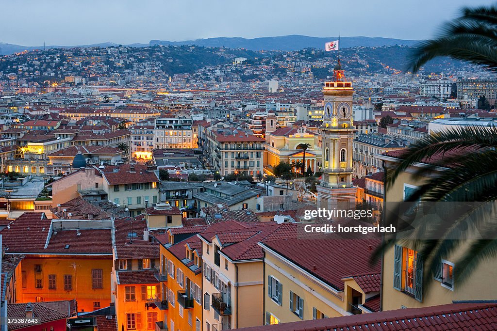 Landscape image of Cote D'azur, Nice at night