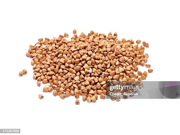 roasted buckwheat - boekweit stockfoto's en -beelden