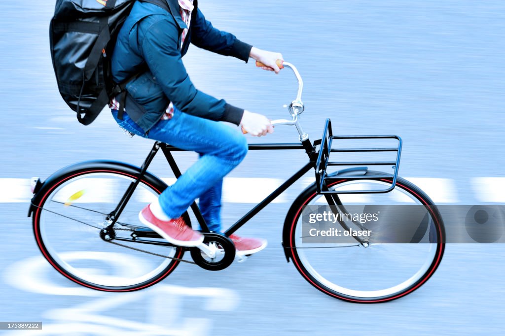 Bicycle in bike lane