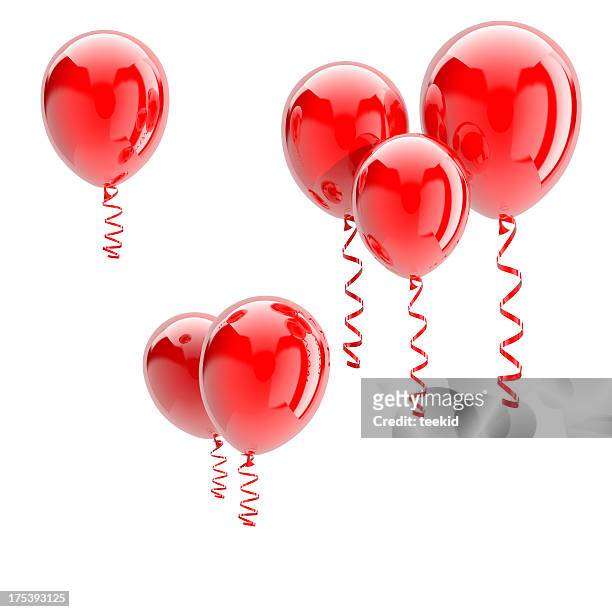 red balloons - chinese birthday stockfoto's en -beelden
