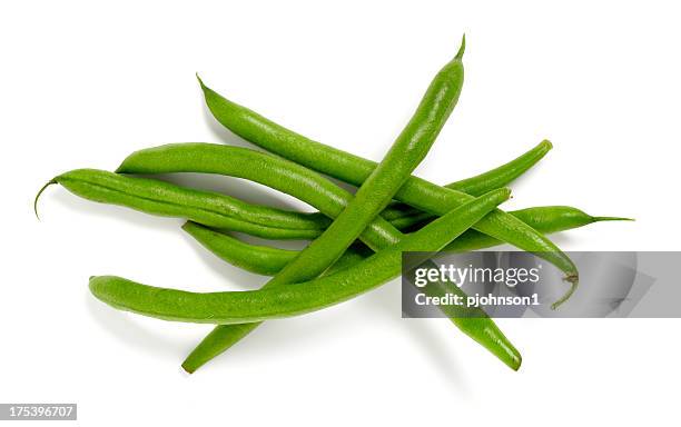 green beans - green bean stockfoto's en -beelden