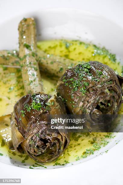 cooked arichokes - artichoke stock pictures, royalty-free photos & images