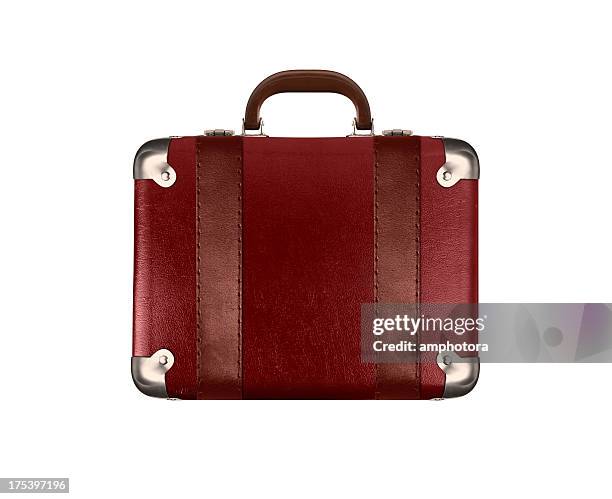 suitcase - brown purse stockfoto's en -beelden