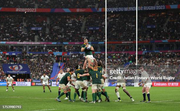 General view during the Rugby World Cup France 2023 match between England and South Africa at Stade de France on October 21, 2023 in Paris, France.