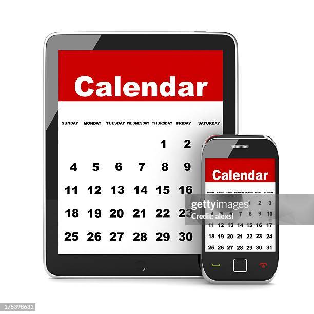 calendar synchronization - calendar app stock pictures, royalty-free photos & images