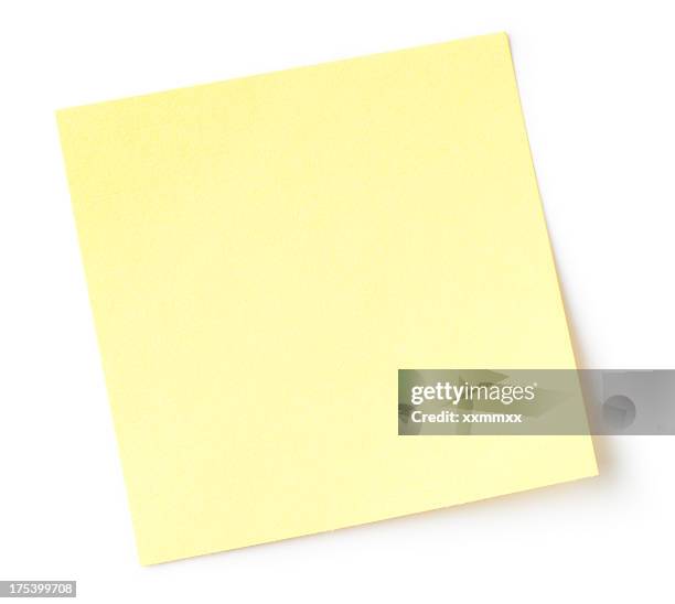 blank note - plaknotitie stockfoto's en -beelden