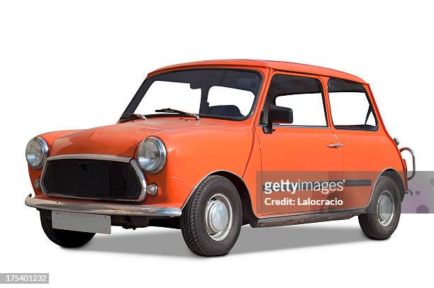 classic car - orange isolated stockfoto's en -beelden
