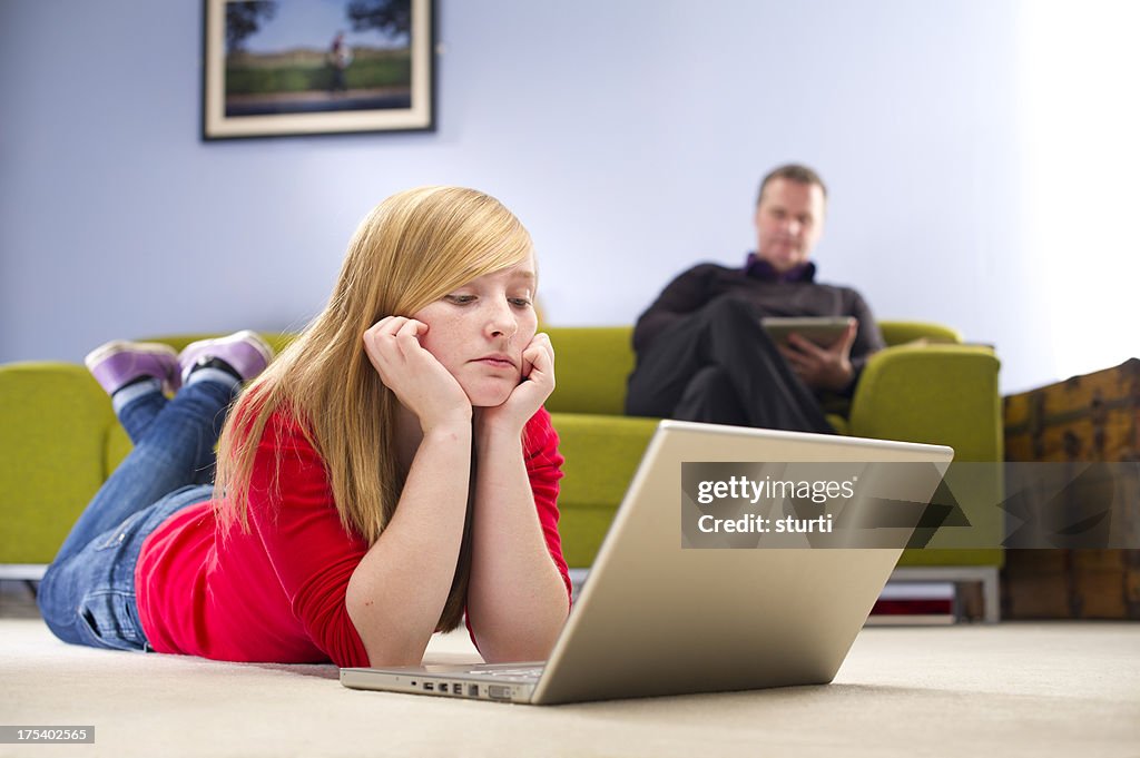 Teenager at home