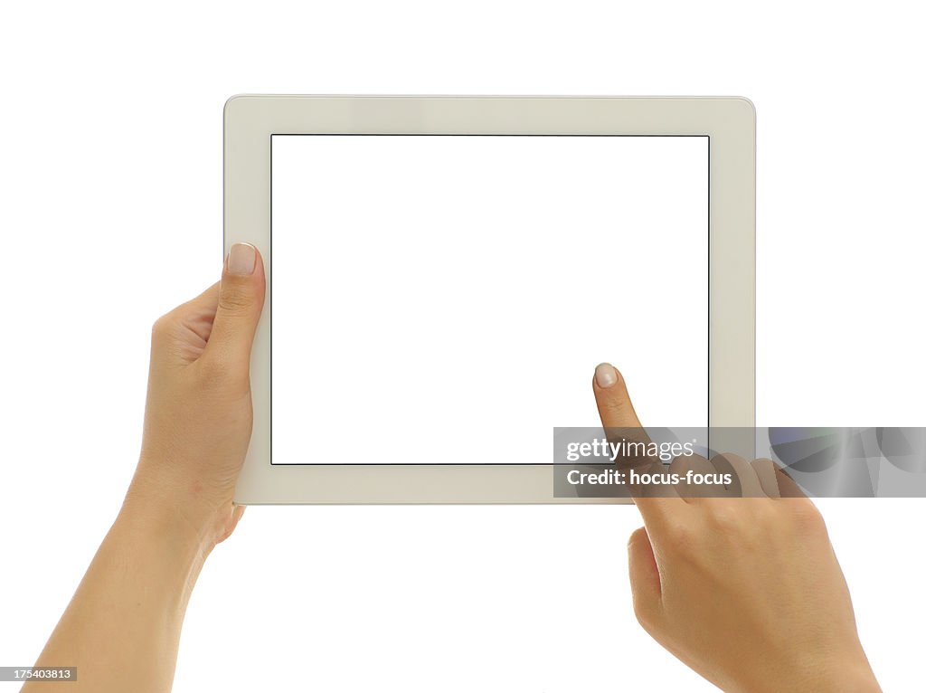 Using white screen tablet pc