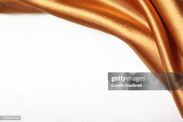 ブロンズのシルクのカーテン - ブロンズ色 ストックフォトと画像