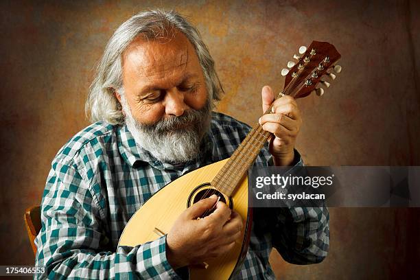 mandolino uomo - mandolino foto e immagini stock