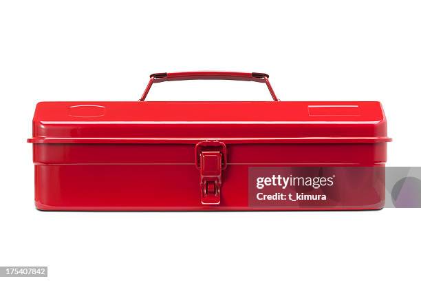 red toolbox - toolbox stock pictures, royalty-free photos & images