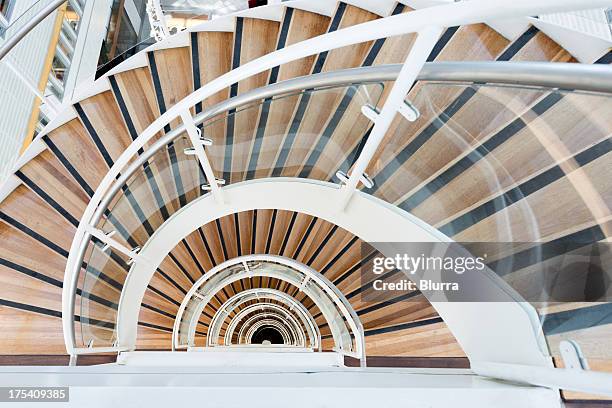 abstract spiral staircase - abstract building bildbanksfoton och bilder