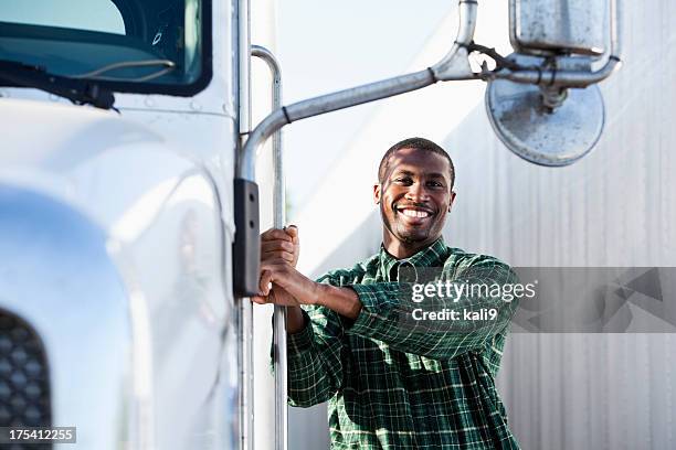 african american truck driver - african lorry stock pictures, royalty-free photos & images