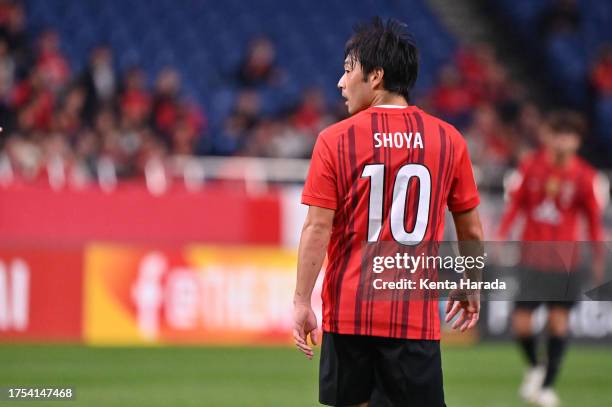 Shoya Nakajima of Urawa Red Diamonds is seen during the AFC Champions League Group J match between Urawa Red Diamonds and Pohang Steelers at Saitama...