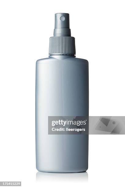 bottle with spray nozzle - spray nozzle stock pictures, royalty-free photos & images