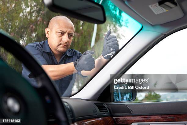 auto glass repair &amp; replacement - windscreen stock pictures, royalty-free photos & images
