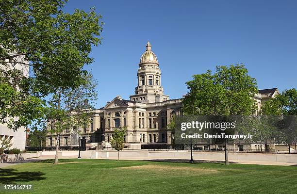 wyoming state capitol - wyoming stock pictures, royalty-free photos & images