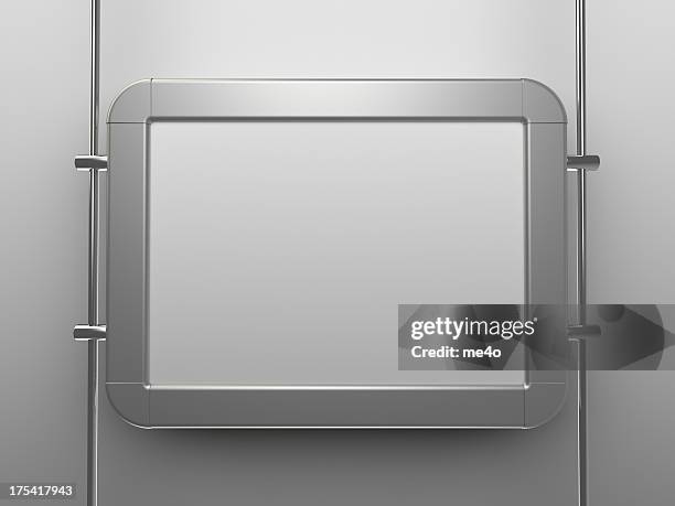 3d blank digital frame - metal sign stock pictures, royalty-free photos & images