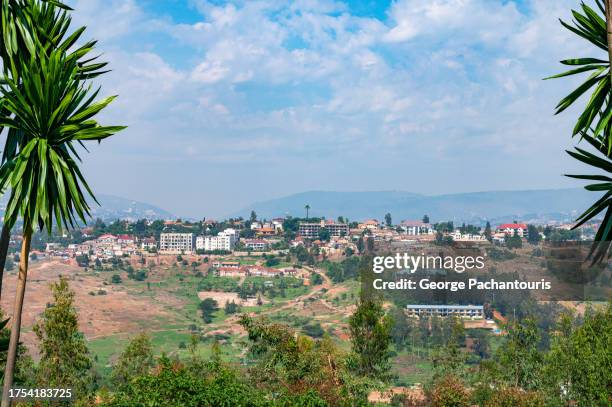 overview of kigali, the capital of rwanda - kigali stock pictures, royalty-free photos & images