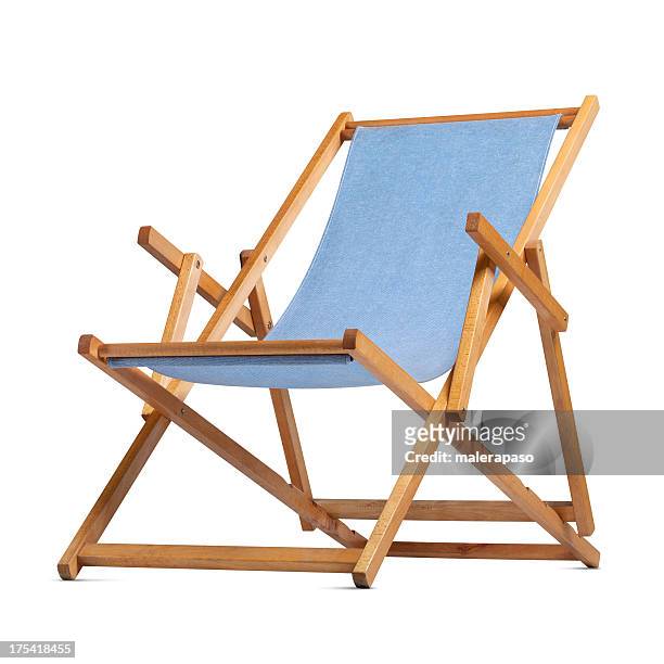 deck chair - ligstoel stockfoto's en -beelden