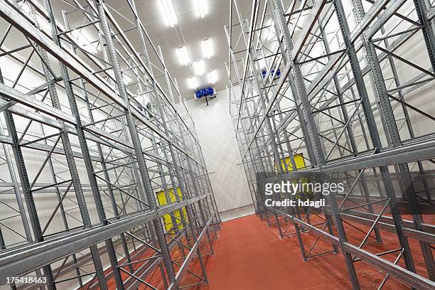 empty storage compartment - cold storage room stock pictures, royalty-free photos & images