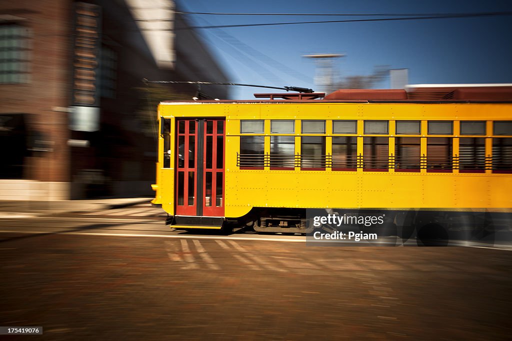 Historic tram car in Tampa Florida