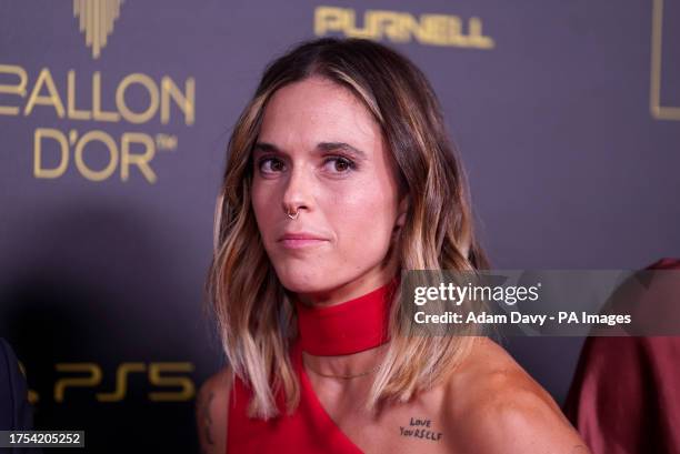 Mapi Leon arrives on the red carpet for the Ballon d'Or ceremony at the Theatre du Chatelet in Paris, France. Picture date: Monday October 30, 2023.