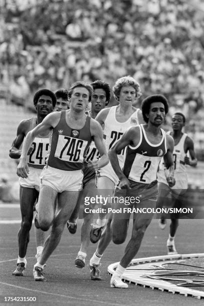 épreuve masculine du 1500m aux Jeux Olympiques d'été de Moscou, le 19 juillet 1980.