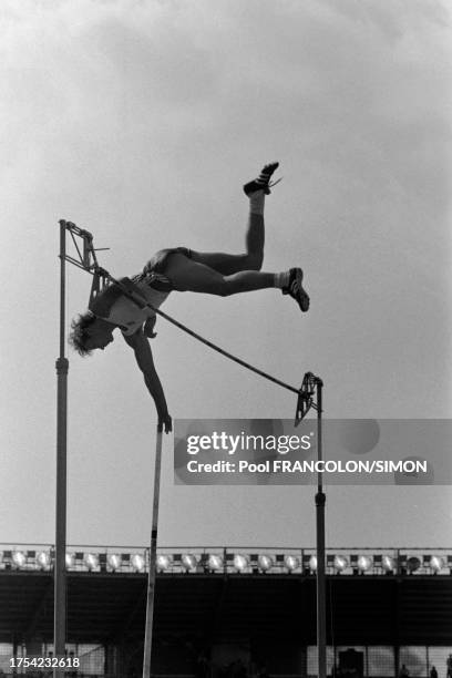 épreuve de saut à la perche des Jeux Olympiques d'été de Moscou, le 28 juillet 1980.