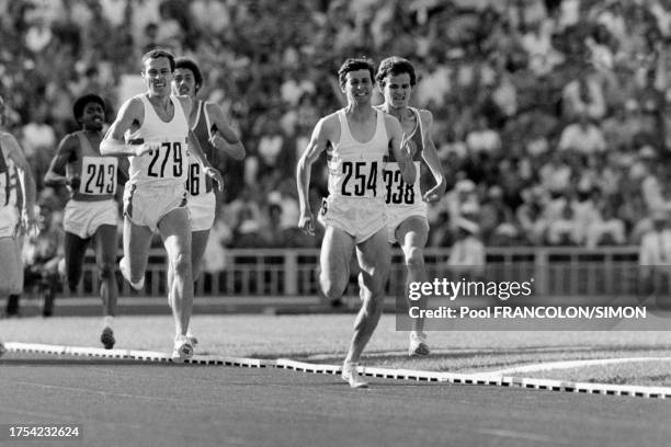 Sebastian Coe à l'épreuve masculine du 1500m des Jeux Olympiques d'été de Moscou, le juillet 1980.