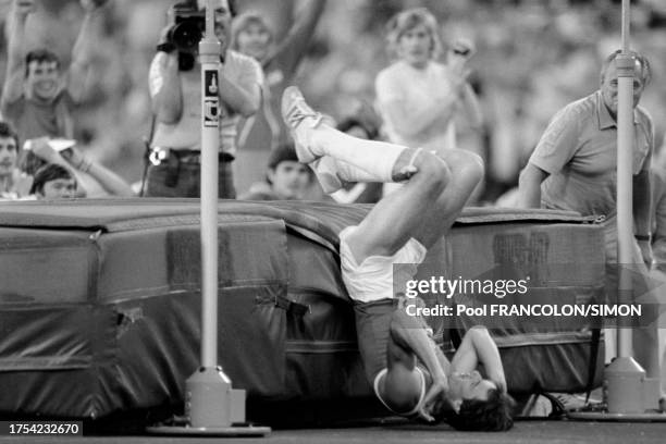 épreuve de saut en hauteur des Jeux Olympiques d'été de Moscou, le 1er août 1980.