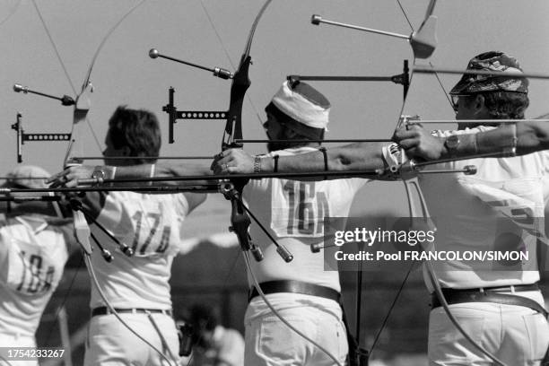 épreuve masculine de tir à l'arc des Jeux Olympiques d'été de Moscou, le 30 juillet 1980.