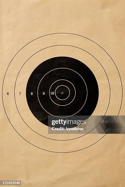 old shooting target background - bullseye target stock pictures, royalty-free photos & images