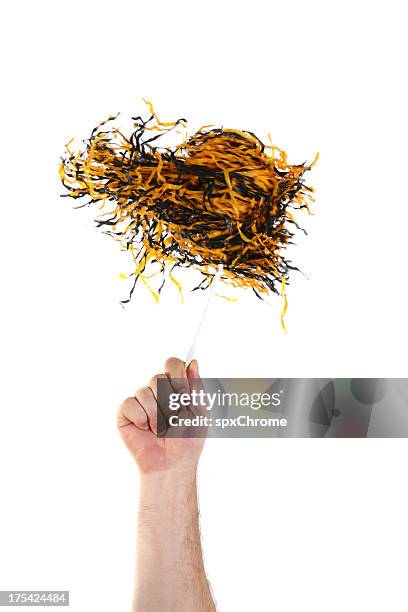 shaking pom-pom - black cheerleaders stock pictures, royalty-free photos & images