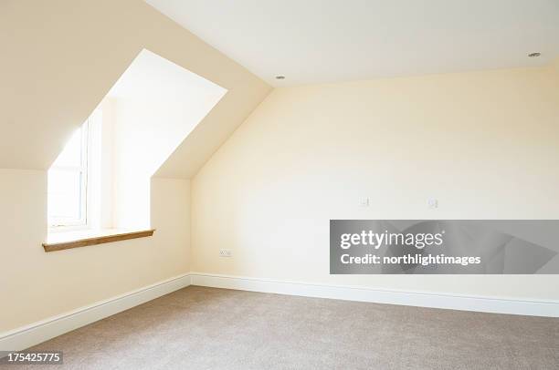 brand new empty bedroom - wainscoting stock pictures, royalty-free photos & images