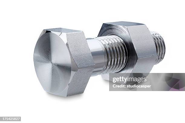 bolts and nuts (with clipping path) - bult bildbanksfoton och bilder