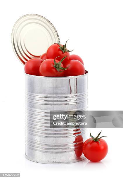 tomates en lata - tin can fotografías e imágenes de stock