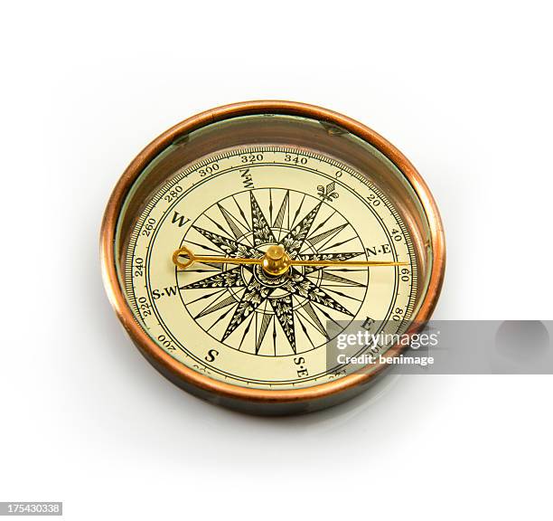 antico compasso - rosa dei venti foto e immagini stock