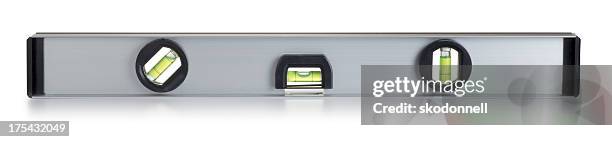 construction level isolated on white - spirit level stock pictures, royalty-free photos & images