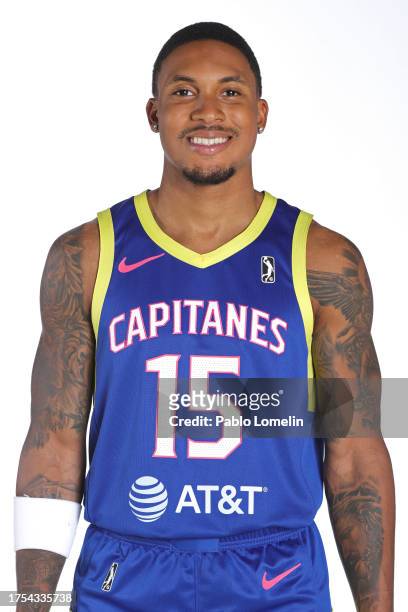 Nate Pierre Louis of the Mexico City Capitanes poses for a head shot during 2023-24 G League Media Day on October 29, 2023 at the Mexico City Arena...