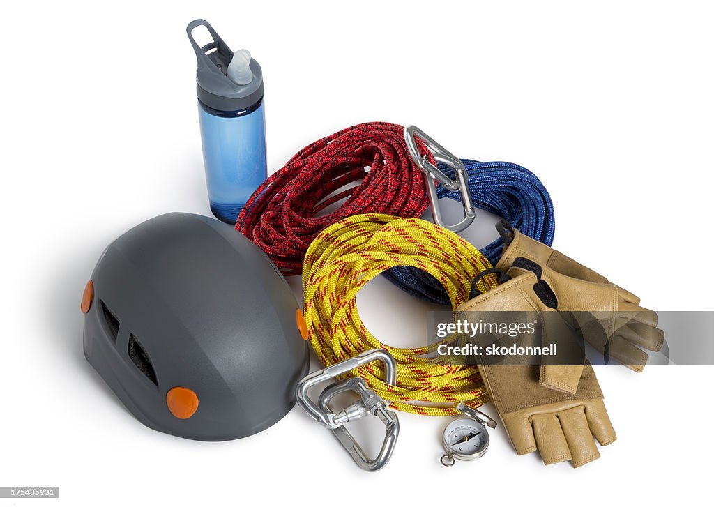 Climbing Equipment Isolated on White