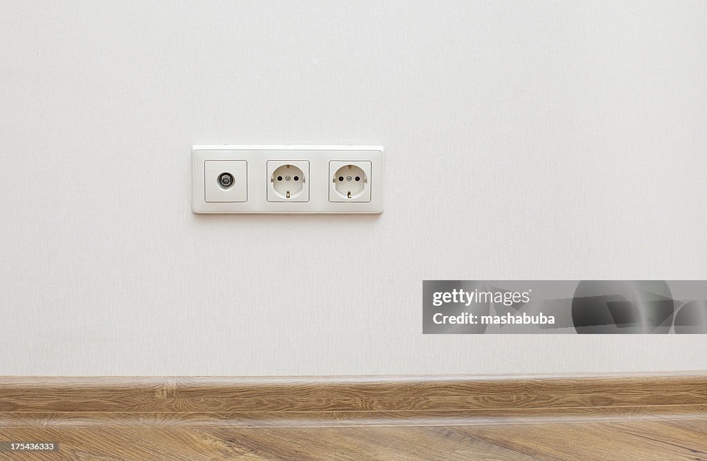 Power outlet on the wall