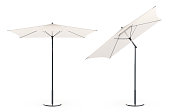 3d White beach umbrella