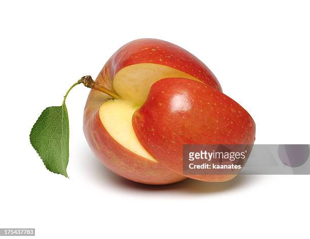 apple - apple slice stock-fotos und bilder