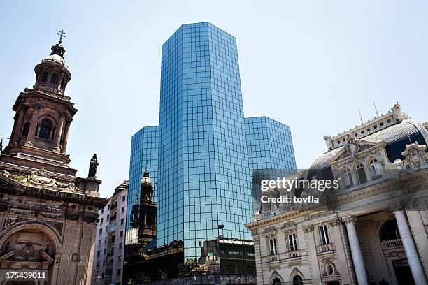 a mix of classic and modern architecture santiago, chile - santiago chile bildbanksfoton och bilder