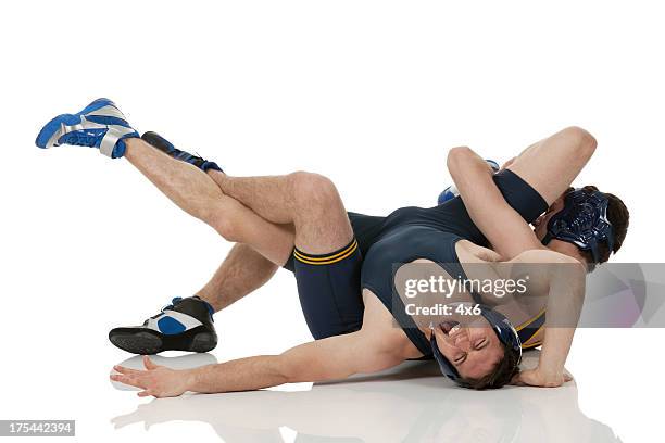 two men wrestling - headlock stock pictures, royalty-free photos & images