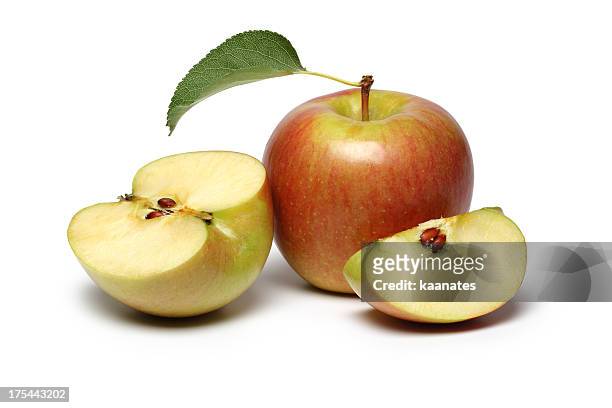 apple - apple slice stock-fotos und bilder