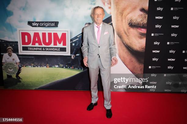 Former soccer coach Christoph Daum attends the premiere of "Daum - Triumph & Skandale" at Cinema Residenz Köln on October 24, 2023 in Cologne,...