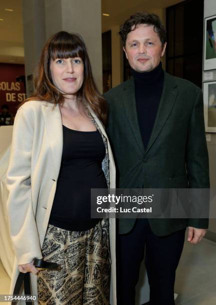 Claire Tabouret and Nathan Thelen attend the Diner des Amis du Musee d'Art Moderne de Paris. Held at Musee d'Art Moderne de Paris on October 17, 2023...